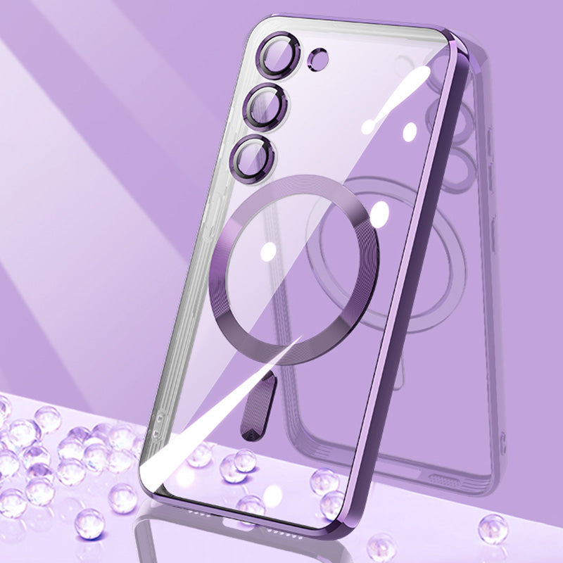 Transparentní pouzdro na telefon X-LEVEL pro Samsung Galaxy S23 kompatibilní s krytem MagSafe Electroplating TPU Transparentní pouzdro na telefon X-LEVEL pro Samsung Galaxy S23 kompatibilní s krytem MagSafe Electroplating TPU